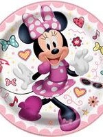 Disney Iconic Minnie Mouse Round 7 Dessert Plates  8ct"