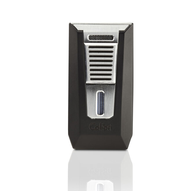 Colibri Double Jet Slide Lighter black + chrome LI850T11