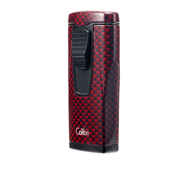 Colibri Triple Jet Monaco Lighter carbon fiber red LI880T12