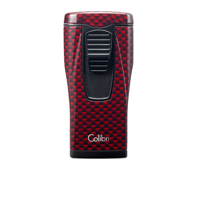 Colibri Triple Jet Monaco Lighter carbon fiber red LI880T12