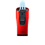 Colibri Triple Jet Monaco Lighter metallic red LI880T7