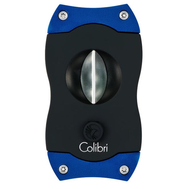 Colibri V-Cut Cigar Cutter Black + Blue CU300T3