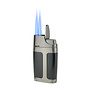 Xikar ELX Double Jet Flame Lighter, Black & Gunmetal XI-550BKG2