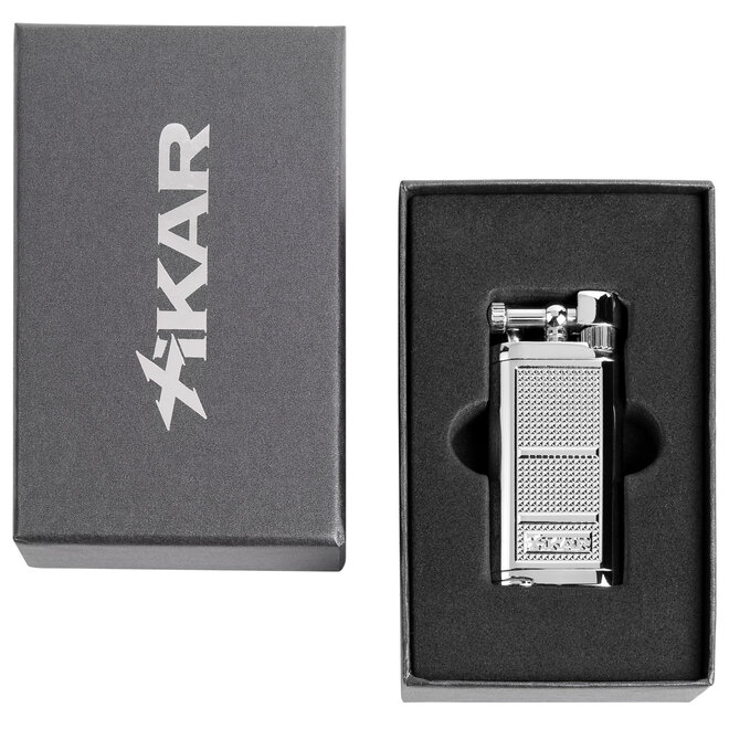 Xikar Pipeline Pipe Lighter, Chrome Silver XI-595CS