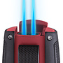 Xikar Turismo Double Jet Flame Lighter, Matte Red XI-558RD