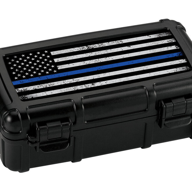 Cigar Caddy 10 Cigar Travel Humidor, First Responders - Police HUM-CC10-FRP