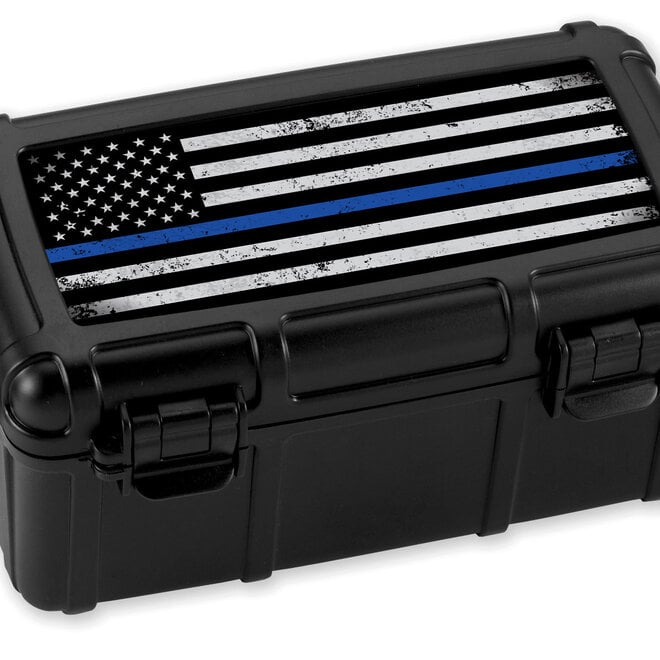 Cigar Caddy 15 Cigar Travel Humidor, First Responders - Police HUM-CC15-FRP