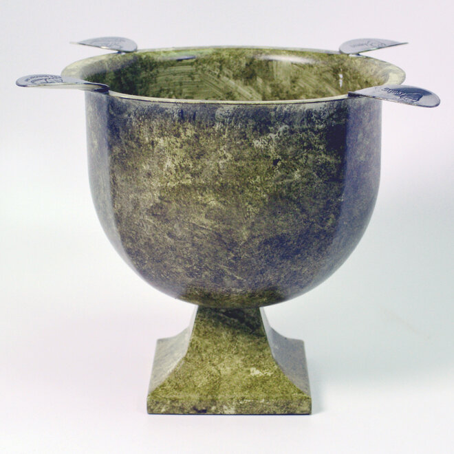 Stinky "Old World" BP Cigar Ashtray, 7" diameter & 6" tall, Antique Green CA-ST-4AGRN