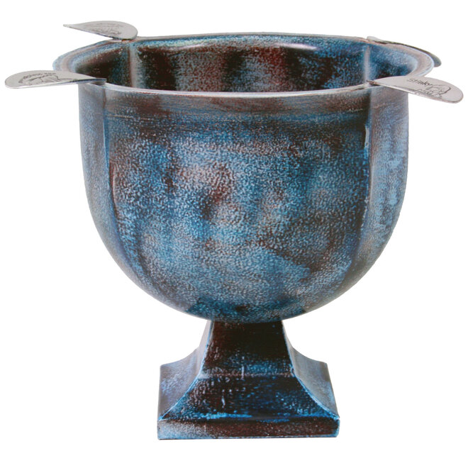 Stinky "Old World" BP Cigar Ashtray, 7" diameter & 6" tall, Rust Blue CA-ST-4RBL