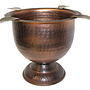 Stinky Tall Cigar Ashtray, 7" diameter & 6.5" tall, Hammered Copper CA-ST-4HCOP