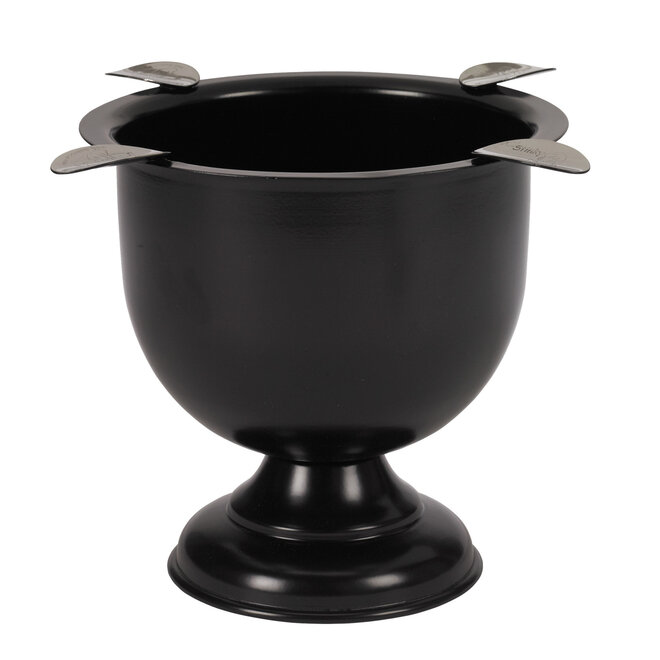 Stinky Tall Cigar Ashtray, 7" diameter & 6.5" tall, Jet Black CA-ST-4BLK