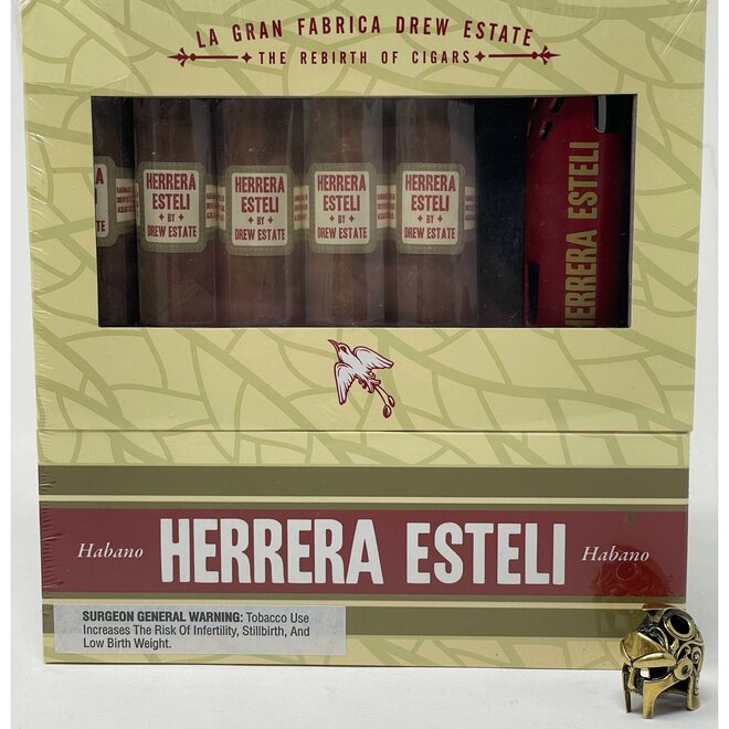 Herrera Esteli Habano Toro Especial 6 x 54 Gift Set of 5 Cigars with Accessory