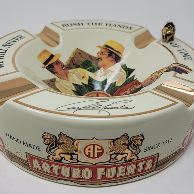 Arturo Fuente Hands of Time Large Round Ceramic Ashtray Ivory