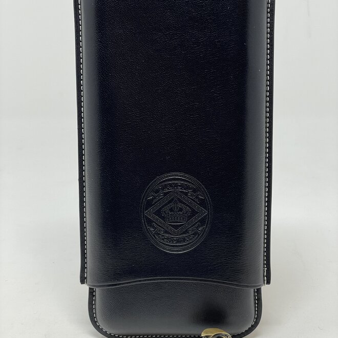 Diamond Crown Leather Churchill Case - Black