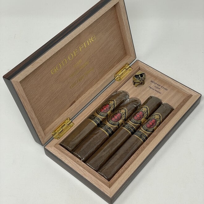 GOF KKP Special Reserve Assortment of 4 Cigars in Macassar Travel Humidor