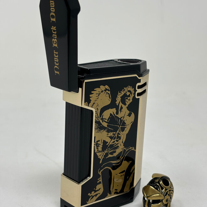 LE 24 "Never Back Down" Magma Gold Lighter (MAGMA-TR3)