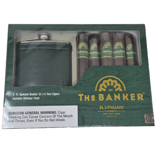 H Upmann Banker 5 Pack with Flask