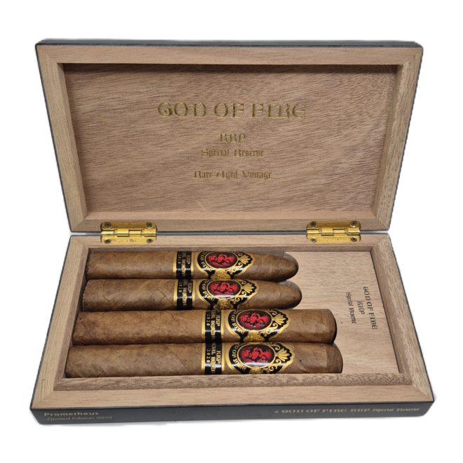 GOF KKP Special Reserve Assortment of 4 Cigars in Black Travel Humidor
