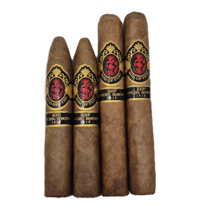 GOF KKP Special Reserve Assortment of 4 Cigars in Black Travel Humidor
