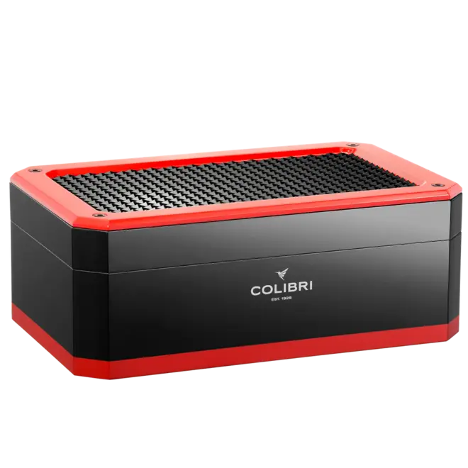 Colibri Rally Humidor Black + Red HU360T4
