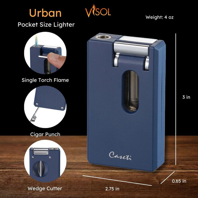 Caseti Urban Lighter V-Cutter Blue