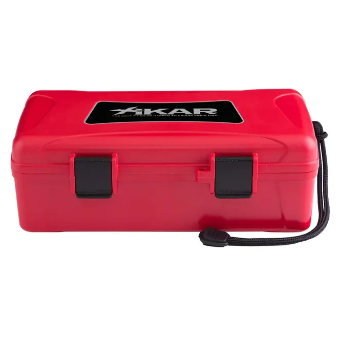 Xikar 10 Cigar Travel Red Humidor  (Single Case) XI-210RDXI