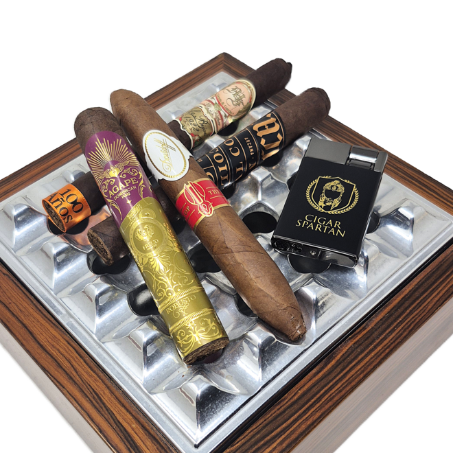 Spartan Vault Aged Collection - 4 Cigars + Lighter