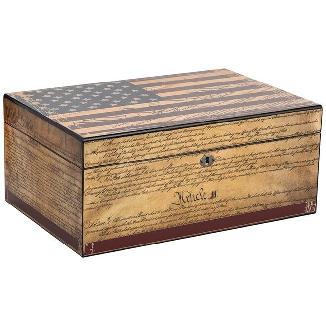 Constitution Humidor 60-105 Cigar Capacity With Boveda Seasoning Kit HUM-HS-CON-BOV