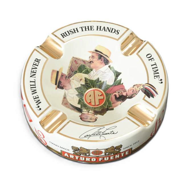 Arturo Fuente Hands of Time Extra Large Round Ceramic Ashtray Ivory