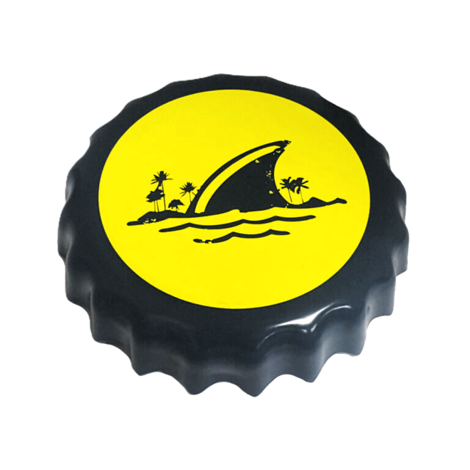 Landshark Crown's Nest Melamine Ashtray Green & Yellow