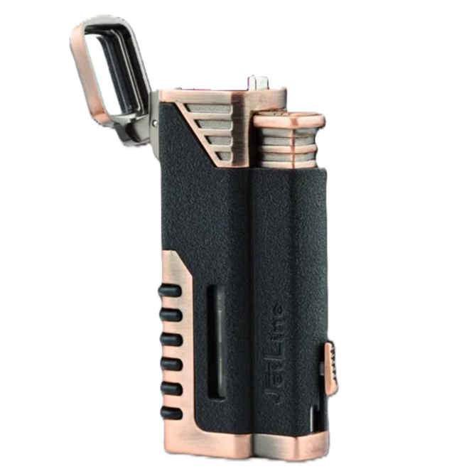 Jetline Lighter - Gotham Black / Copper Quad Jet Flame 47-380-CO