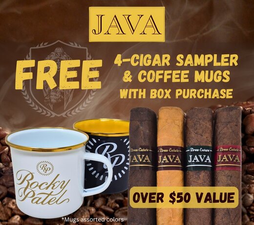 FREE Java 4-Cigar Sampler with Box Purchase!