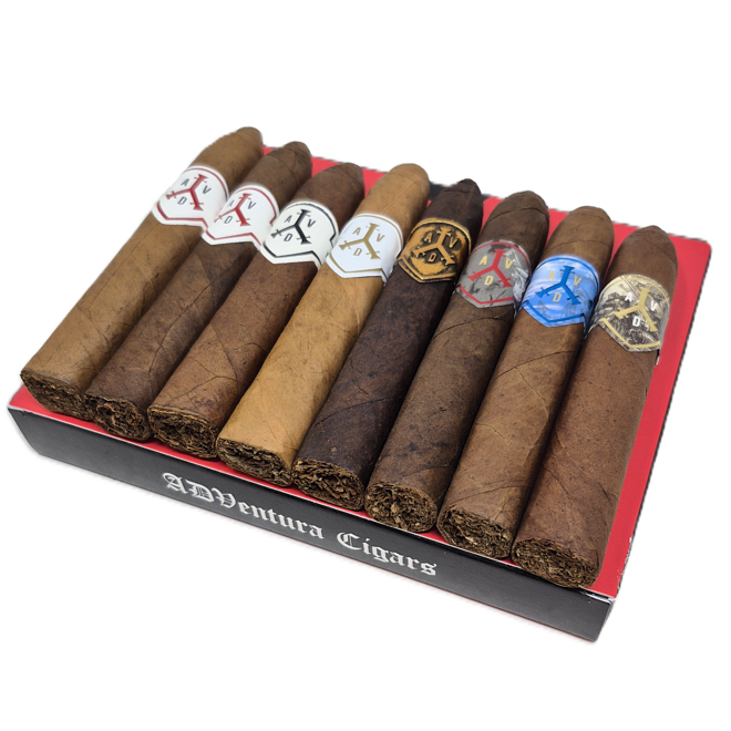 Adventura Captain's Collection of 8 Box Pressed Belicosos