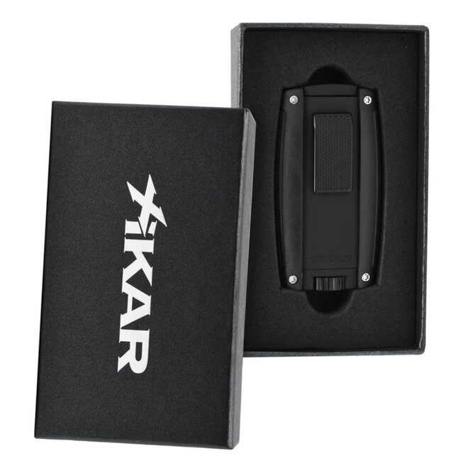 Xikar Turismo Double Jet Flame Lighter, Matte Black XI-558BK