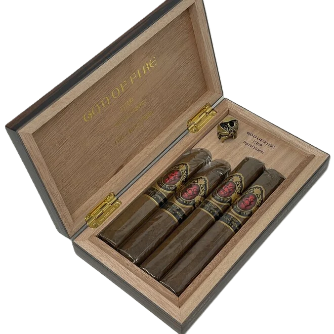 GOF KKP Special Reserve Assortment of 4 Cigars in Macassar Travel Humidor