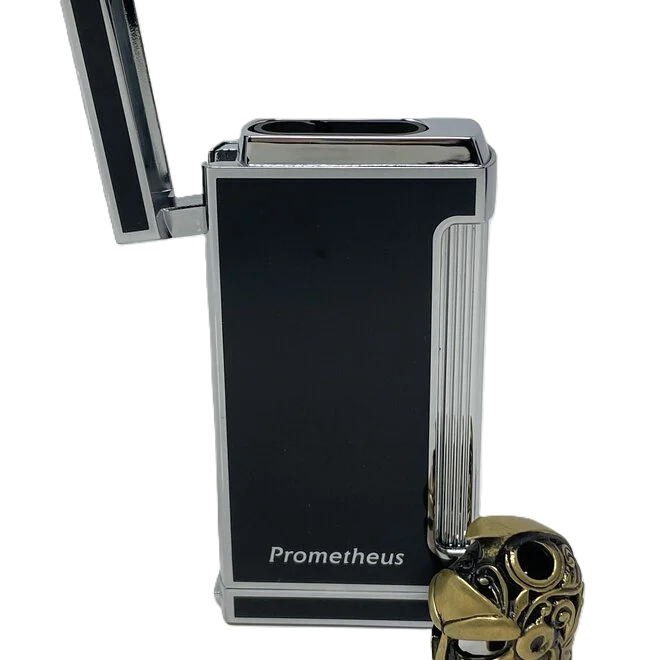 Prometheus Triple Jet Lighter Black Lacquer / Chrome (ULTIMO-X5)