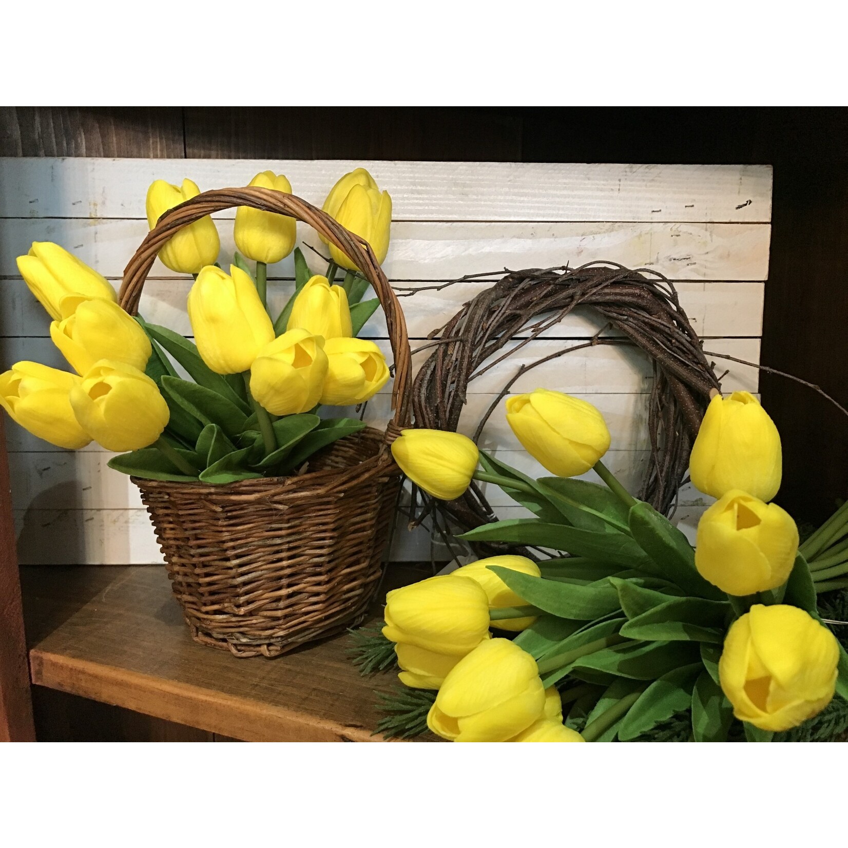 Yellow Real Touch Tulip Bouquet