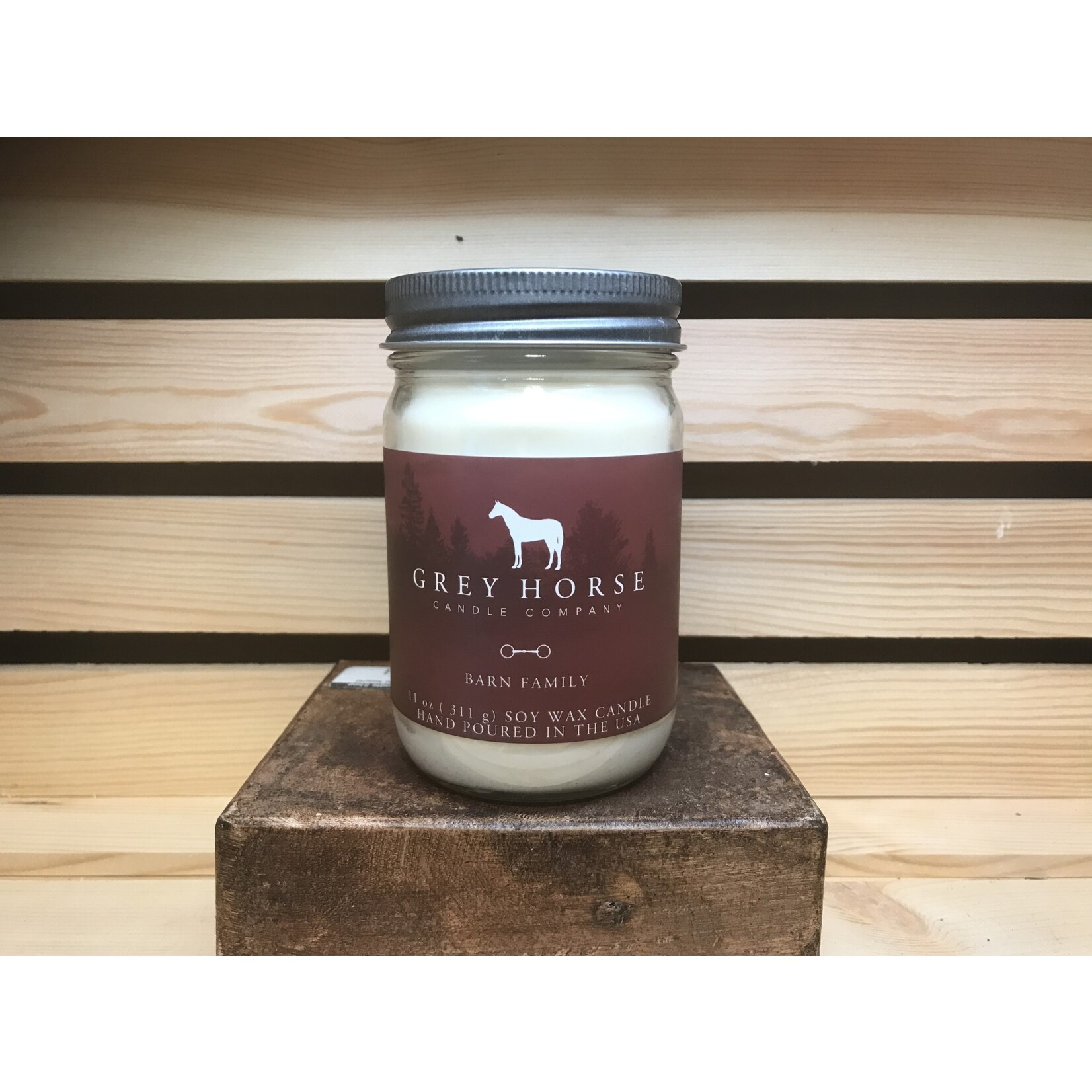 Grey Horse Barn Family Soy Jar Candle