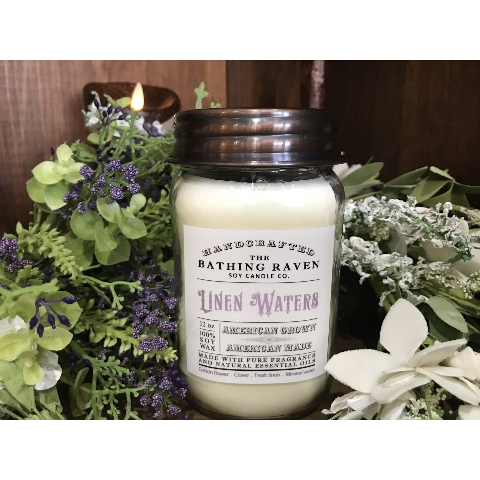 Bathing Raven Linen Waters Jar