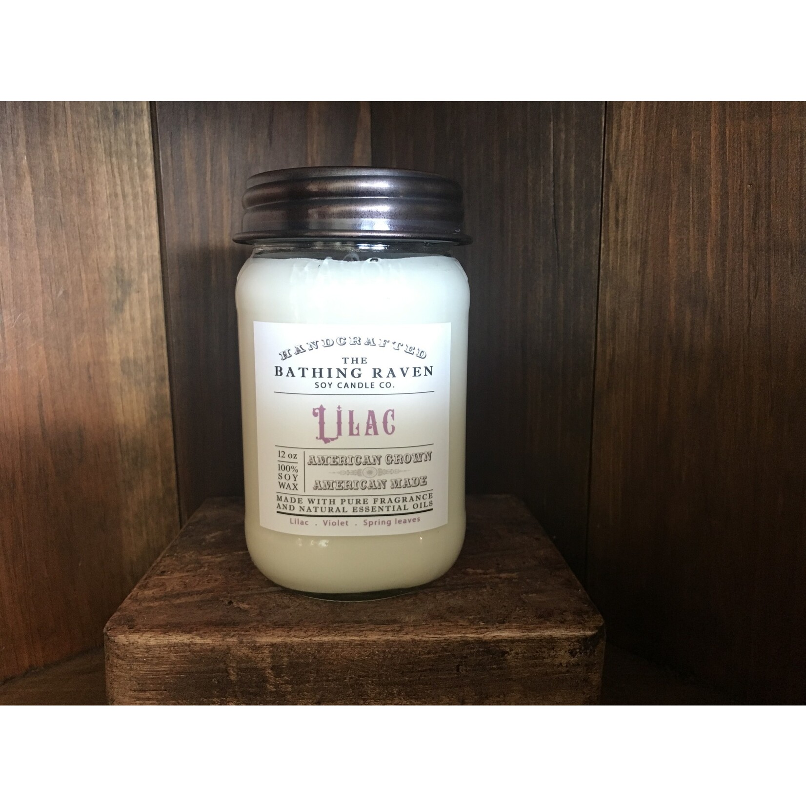 Bathing Raven Lilac Soy Jar Candle