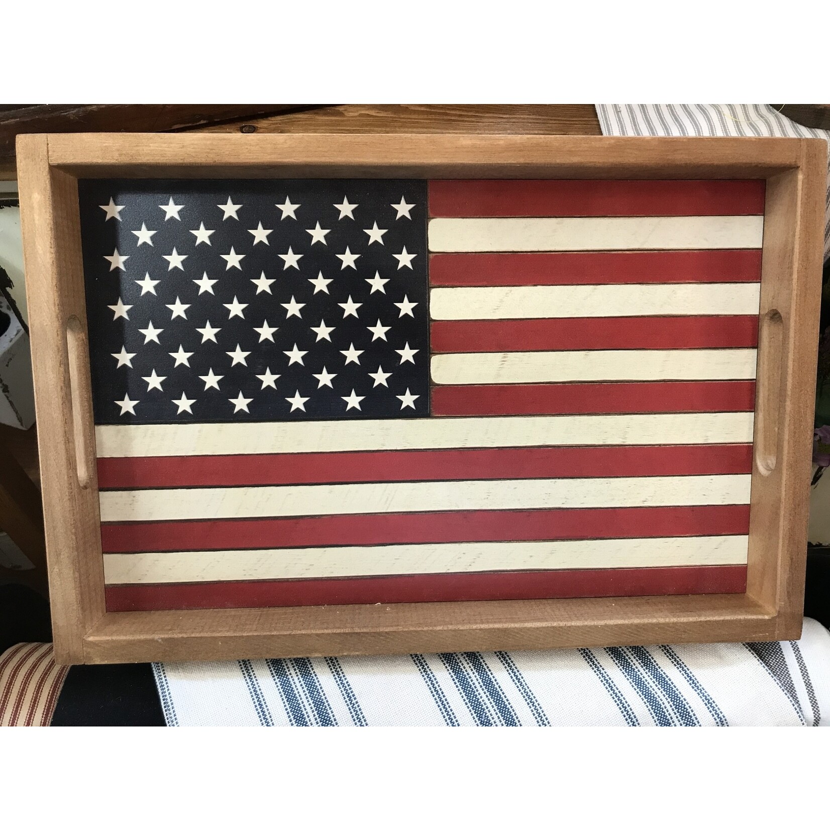 Rustic Marlin Flag Serving Tray