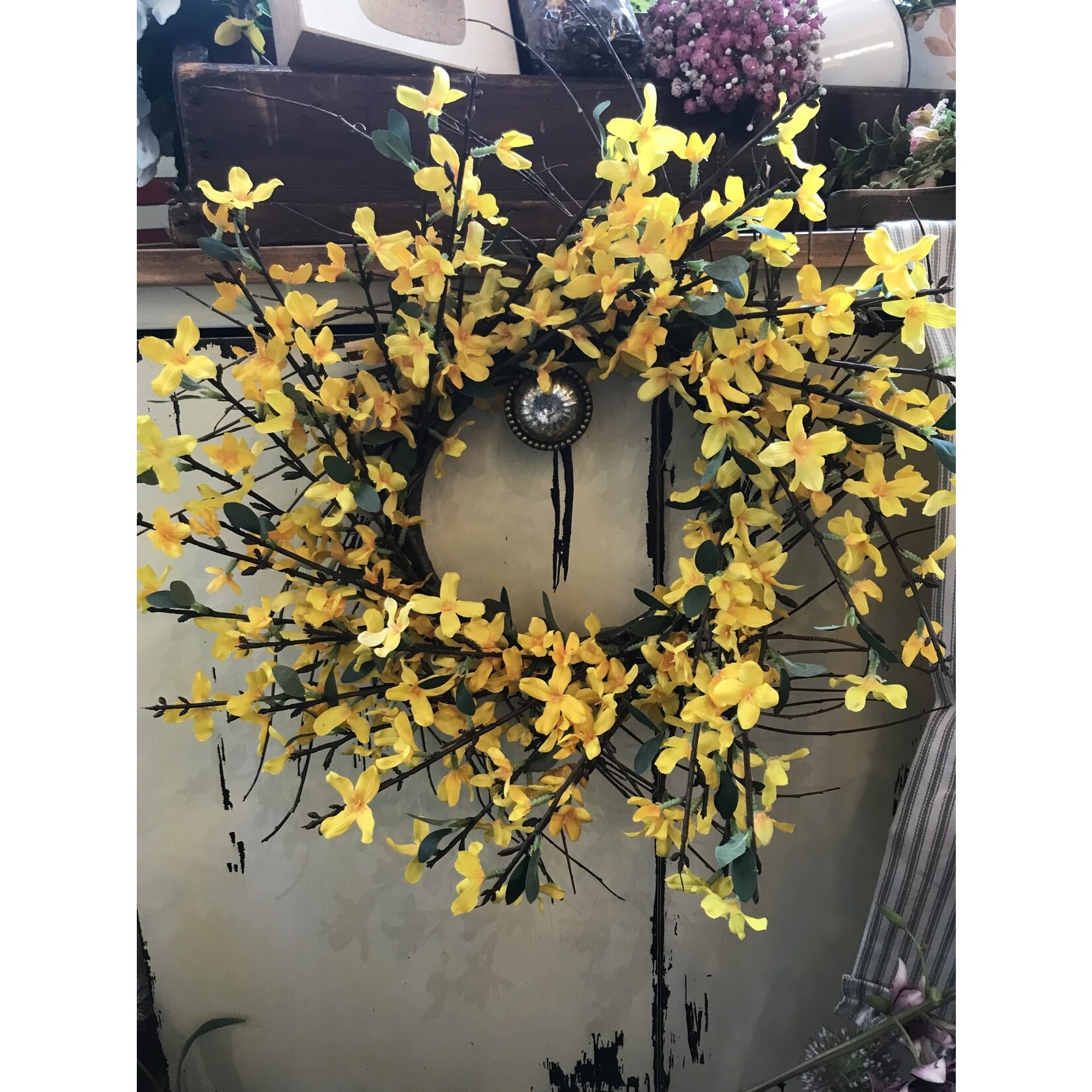 Forsythia Branch Wreath 18” Outer