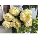 Yellow Real Touch Peony Bundle 6/bunch
