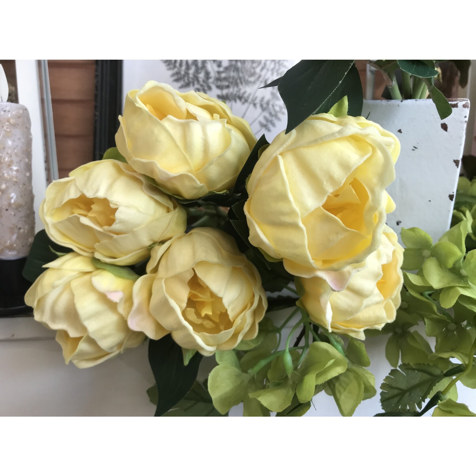 Yellow Real Touch Peony Bundle 6/bunch