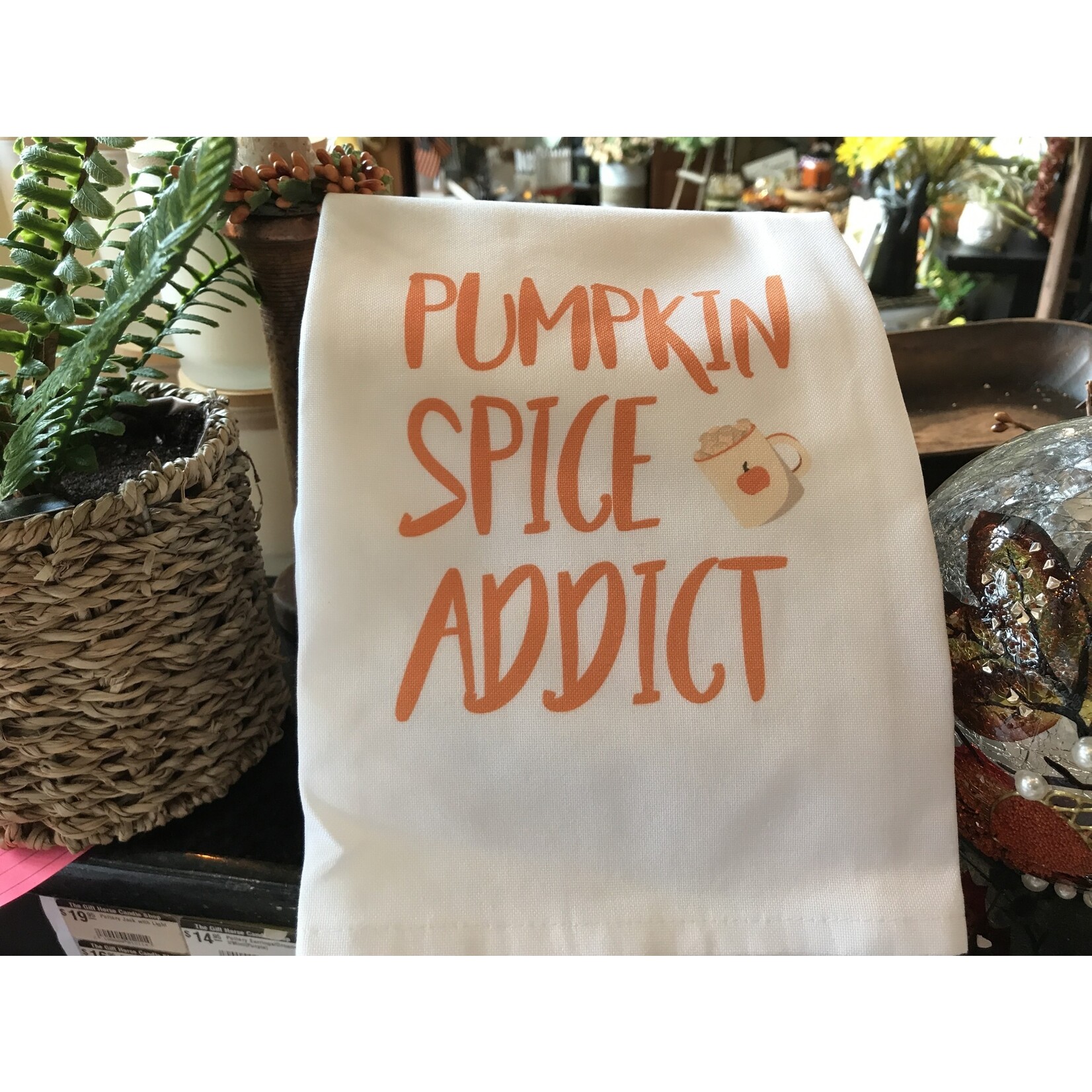 Pumpkin Spice Addict Tea Towel