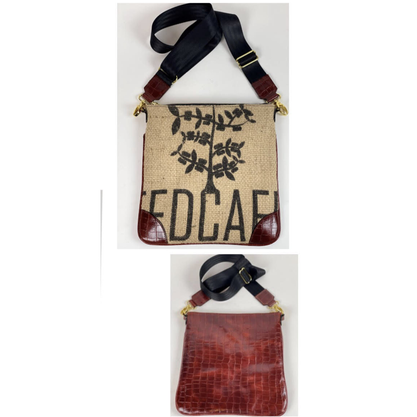 Gracie Greene Decafe Coffee Sack & Croc Leather Back