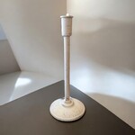 White Distressed Candle Holder 12”