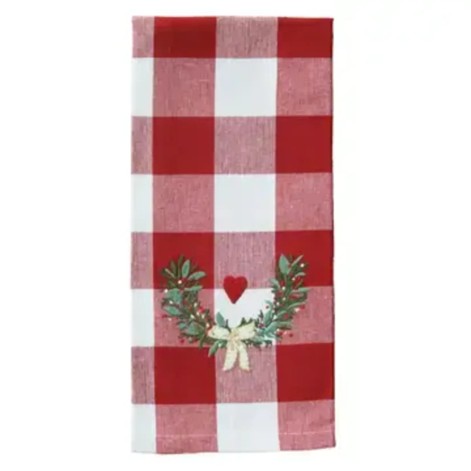 Heart Wreath Tea Towel