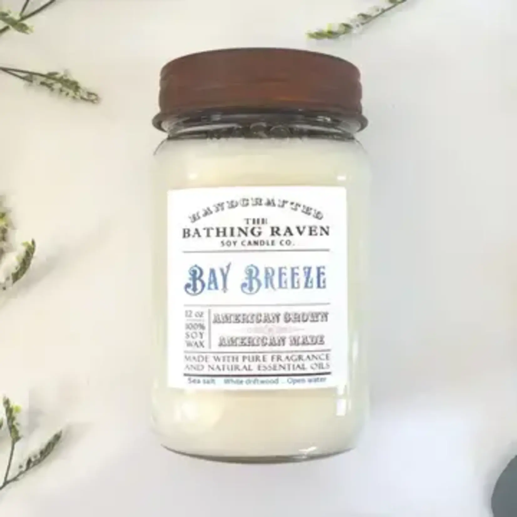 Bathing Raven Bay Breeze Mason Jar