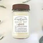 Bathing Raven Green Ivy & Amber Mason Jar
